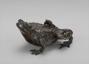 A toad with its baby, early 16th century.