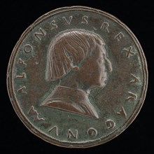 Alfonso V of Aragon, 1394-1458, King of Naples and Sicily 1442 [obverse], c. 1450.