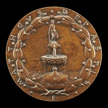 Fountain Surmounted by a Nude Male Figure [reverse], c. 1446.