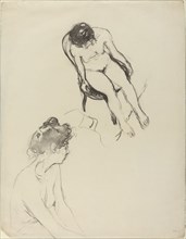 Two Nude Figure Studies, possibly 1900/1905.