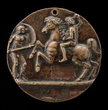 Warrior and Horseman Fighting, late 15th - early 16th century.