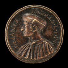 Giuliano II de' Medici, 1478-1516, Duc de Nemours [obverse], 1513/1516.