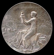Medal for the Fiftieth Anniversary of the École française d'Athènes [obverse], 1898.