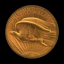 Double Eagle Twenty Dollar Gold Piece [reverse], model 1905-1907, struck 1907.