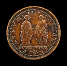 Mula and Another Man Joining Hands [reverse], 1538.