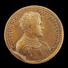 Cosimo I de' Medici, 1519-1574, 2nd Duke of Florence 1537, later Grand Duke of Tuscany 1569 [obverse], probably 1537.