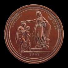 Fame Crowning Painting and Sculpture [reverse], 1847.