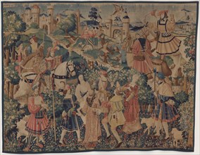 Hunting and Pastoral Scenes, with a bagpiper and dancers, c. 1510.