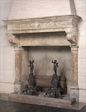 Chimneypiece with Shield of Arms of the Barbo of Venice, last third 15th century.