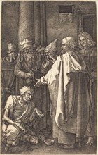 Saint Peter and Saint John Healing a Cripple at the Gate of the Temple, 1513.