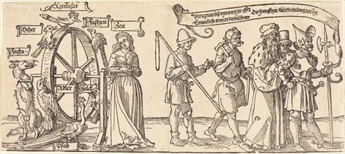 Time and a Fox Turning the Wheel of Fortune with People of all Ranks to the Right, probably 1526.