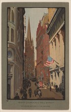 Trinity Church and Wall Street, 1914.