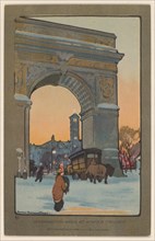 Washington Arch at Winter Twilight, 1914.