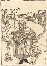 Gerson as Pilgrim with Town in Background, in or before 1488.