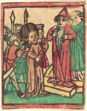 Caiaphas Tearing his Clothes, probably 1449.