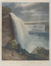 Niagara Falls from Foot of Staircase, 1829.
