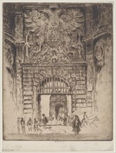 Puerta Visagara, Gate of Madrid, Toledo, 1904.
