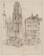 Flower Market and Butter Tower, Rouen, 1907.