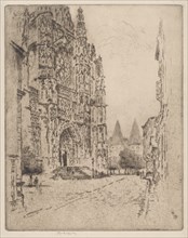 Towers of the Bishop's Palace, Beauvais, 1907.