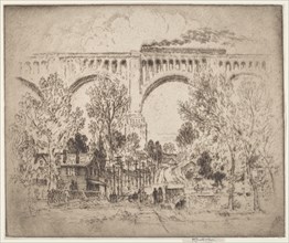 The Viaduct, D., L. & W. at Nicholson, Pa., 1919.