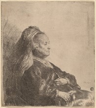 The Artist's Mother Seated, in an Oriental Headdress, 1631.