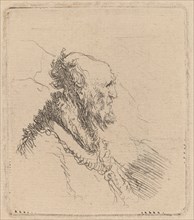 Bald Old Man with a Short Beard in Profile, c. 1635.