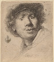 Self-Portrait in a Cap, Open-Mouthed, 1630.