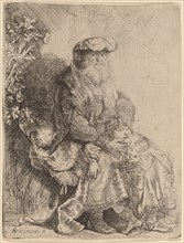 Abraham Caressing Isaac, c. 1637.