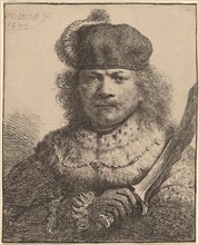 Self-Portrait with Raised Sabre, 1634.