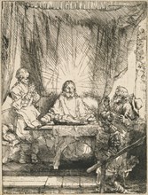 Christ at Emmaus: the Larger Plate, 1654.