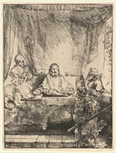 Christ at Emmaus: the Larger Plate, 1654.