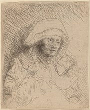 Sick Woman with a Large White Headdress (Saskia), c. 1641/1642.