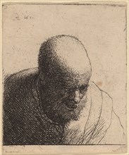 Bald Man with Open Mouth, Looking Down, c. 1630.