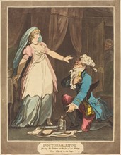 Doctor Gallipot placing his Fortune at the feet of his Mistress, 1808.