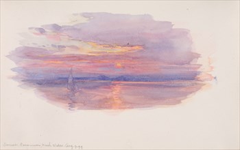 Sunset, Caernarvon, North Wales, 1899.