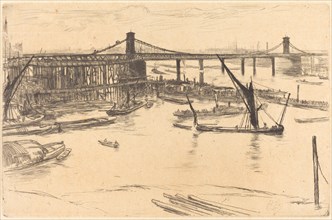 Old Hungerford Bridge, 1861.