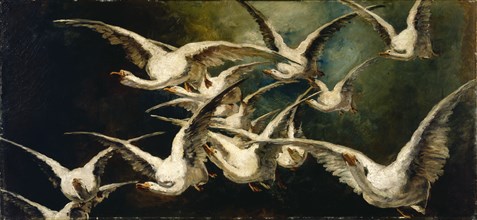 Flock of Geese, ca. 1883.
