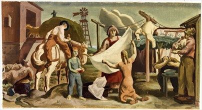 Farm Life (mural study?), ca. 1933-1943.