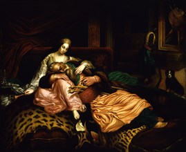 (Interior Scene with Sultan and Concubine).