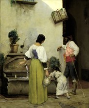 At the Water Trough, 1876-1877.
