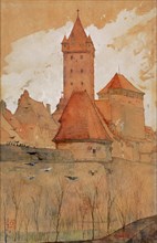 Towers from the City Wall, Nuremberg, 1897.