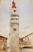 Cathedral Tower, Pistoia, Italy, 1898.