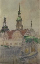 The Zwinger Towers, Dresden, 1898.