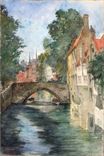 On the Canal, Bruges, 1928.