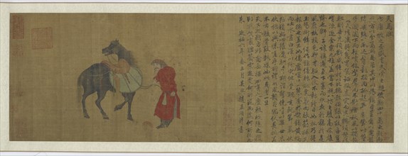 Horse and Groom, 1368-1644. Formerly attributed to Zhao Mengfu.
