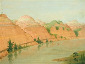 Magnificent Clay Bluffs, 1800 Miles above St. Louis, 1832.