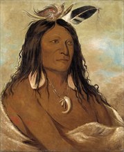 Eé-shah-kó-nee, Bow and Quiver, First Chief of the Tribe, 1834. Confrontation between Bow and Quiver?s people and white settlers came to a head in the Comanche and Kiowa wars, 1870s.