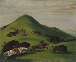 Buffalo Chase over Prairie Bluffs, 1832-1833.