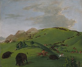 Buffalo Chase, Mouth of the Yellowstone, 1832-1833.