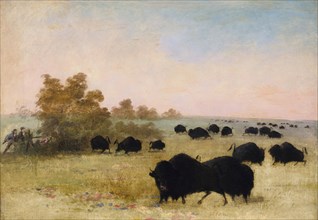 Catlin and Party Stalking Buffalo, Upper Missouri, 1846-1848.